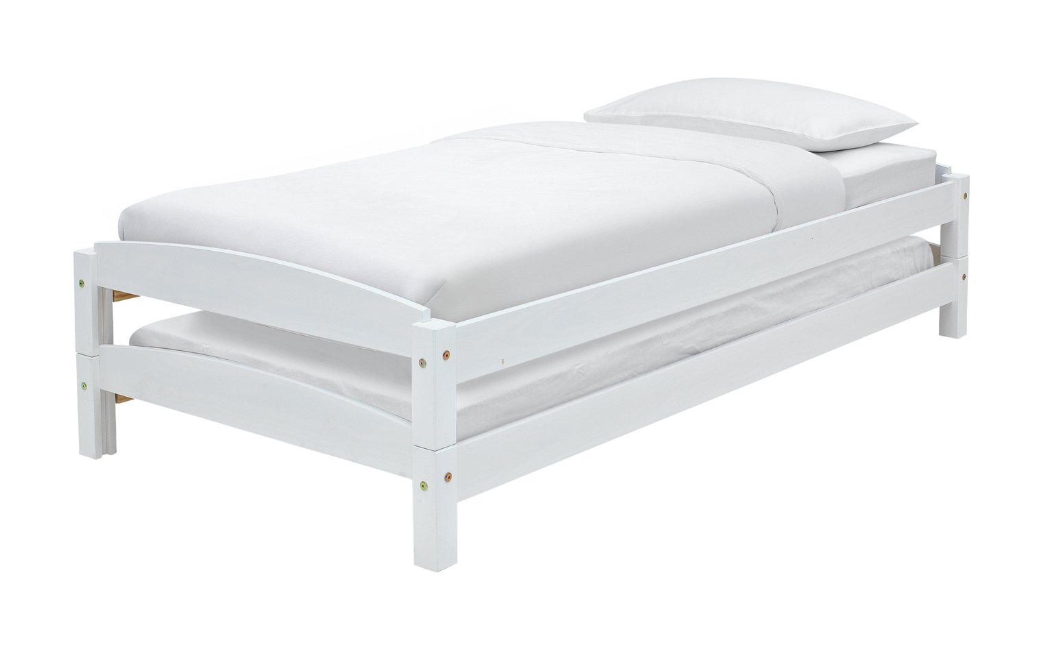 Buy Habitat Hanna Stacking Single Guest Bed With Mattresses Folding And ...