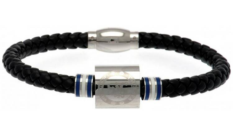 Stainless Steel and Leather Chelsea Bracelet.