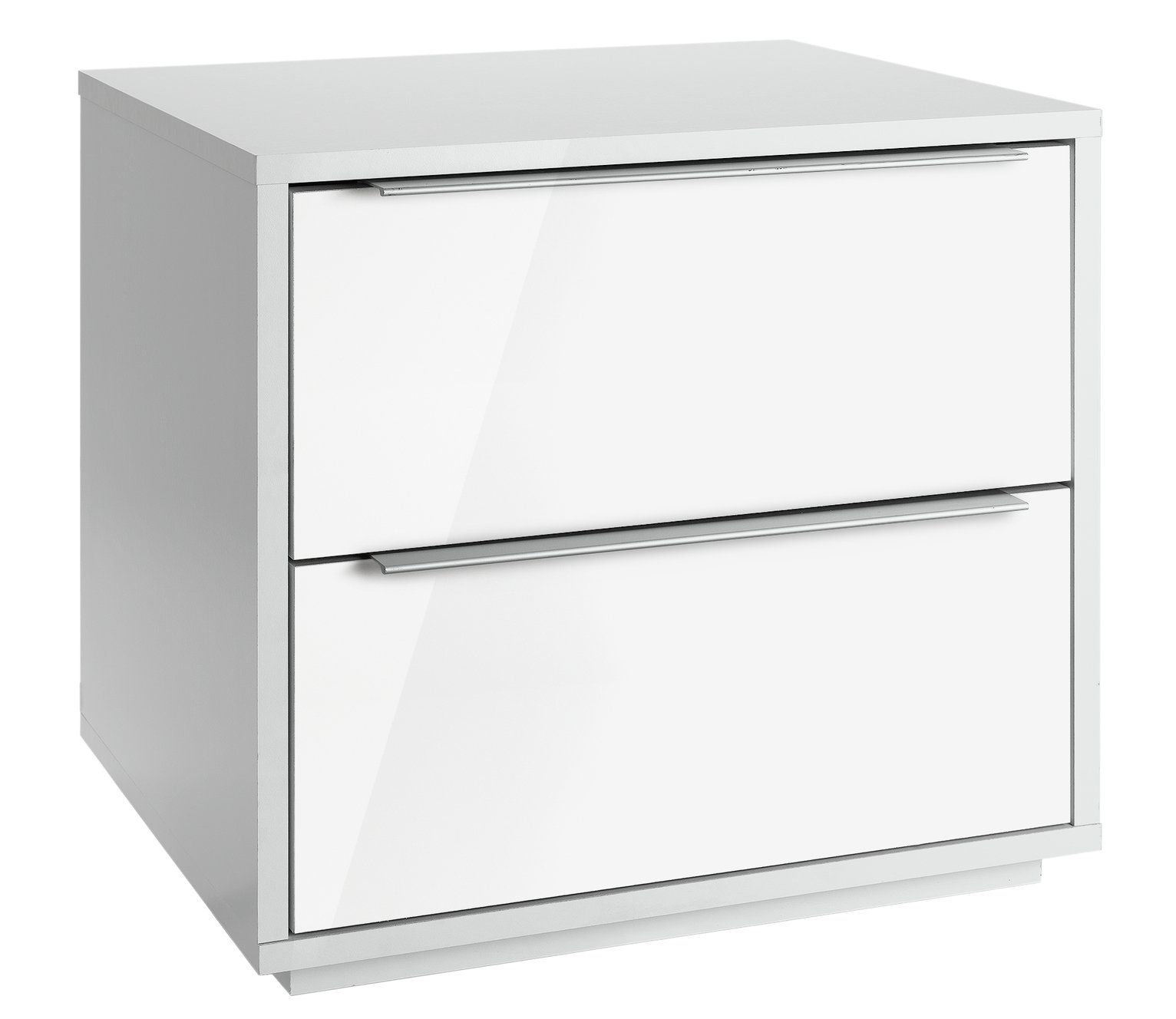 Argos Home Bergen 2 Drawer Bedside Chest - White Gloss