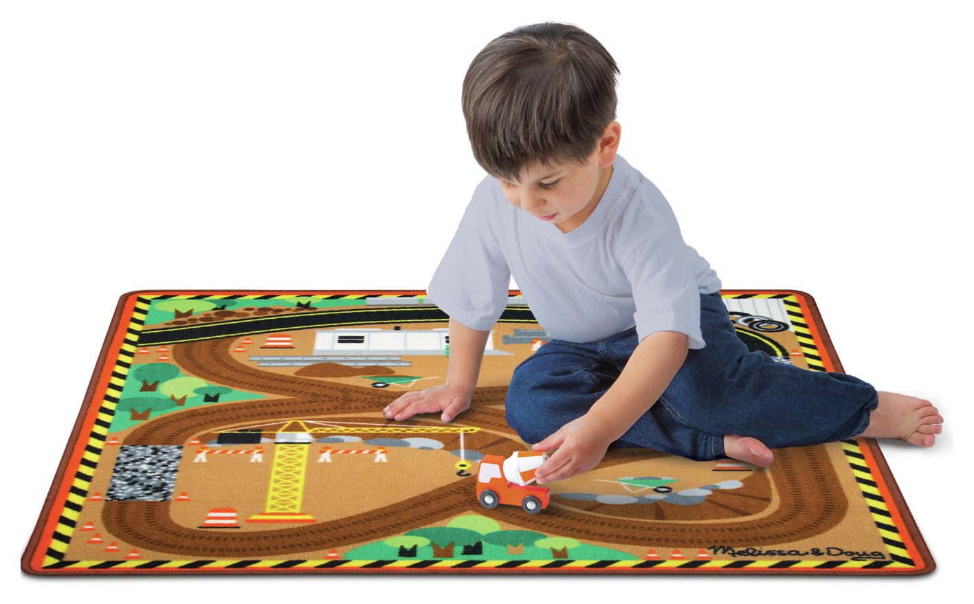 Melissa & Doug Round The Construction Site Truck & Rug Review