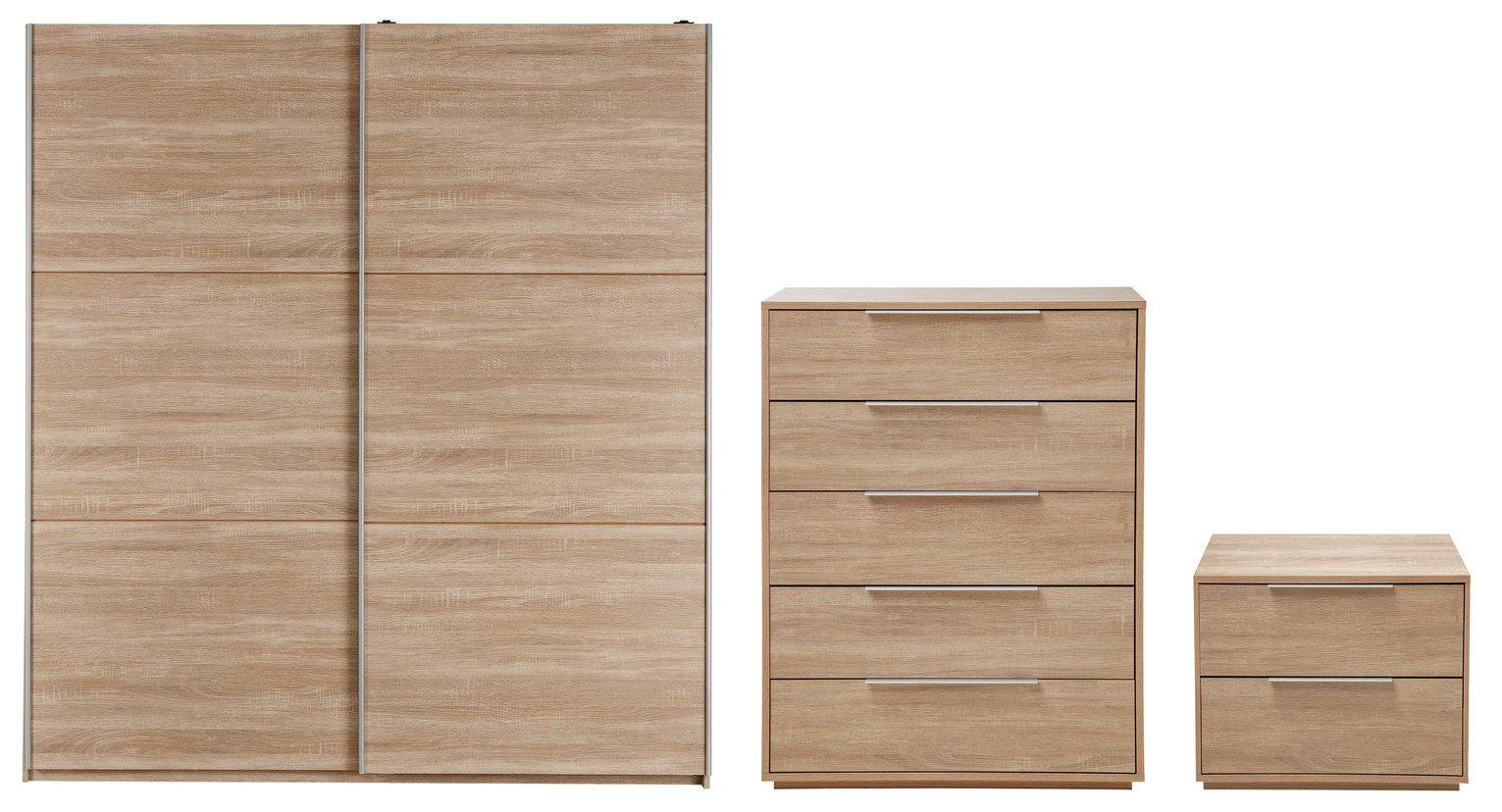 Hygena Bergen 3 Piece Large Wardrobe Package - Oak Effect