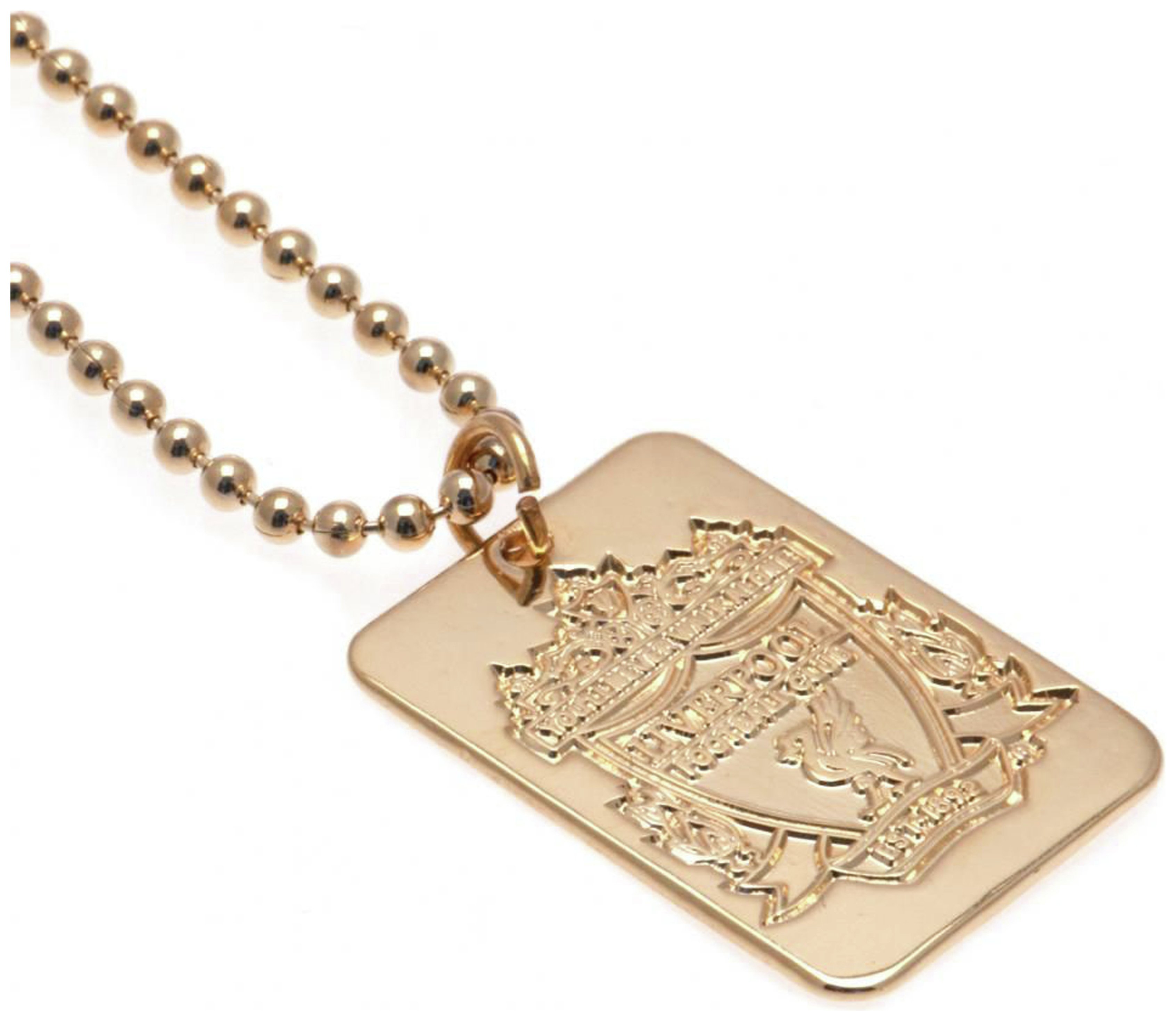 Gold Plated Liverpool Dog Tag & Ball Chain. review