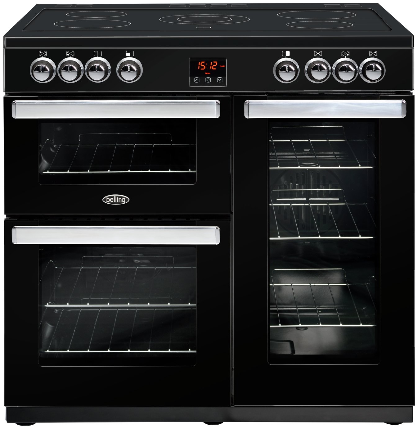 Belling Cookcentre 90E 90cm Electric Range Cooker - Black