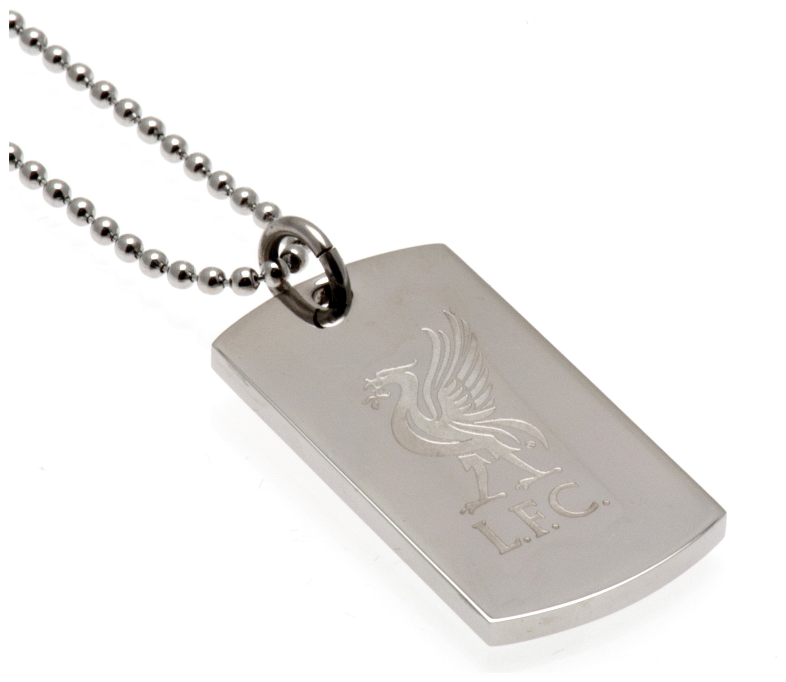 Stainless Steel Liverpool Dog Tag & Ball Chain