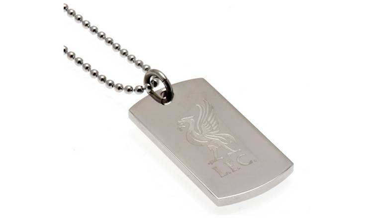 Stainless Steel Liverpool Dog Tag & Ball Chain.