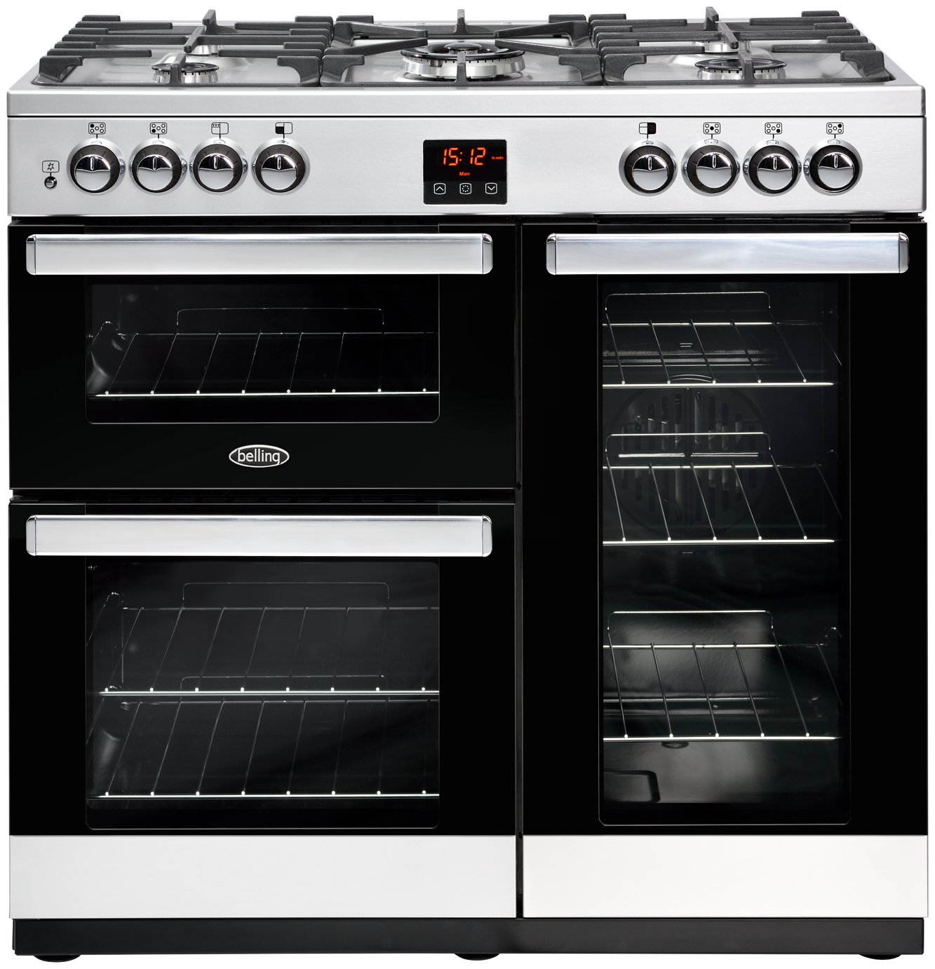 Belling Cookcentre 90G Gas Range Cooker - Stainless Steel