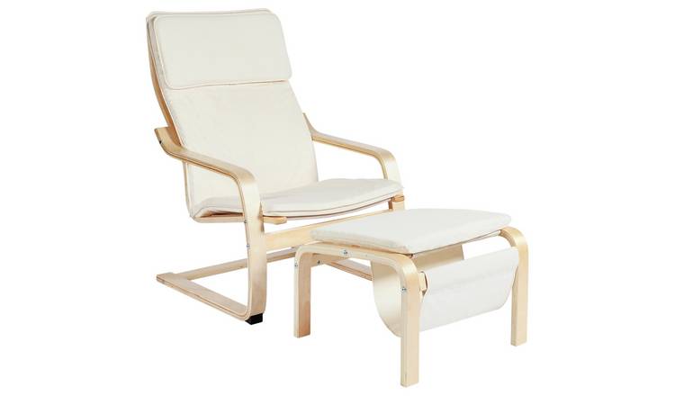 Buy Argos Home Bentwood High Back Chair & Footstool Natural