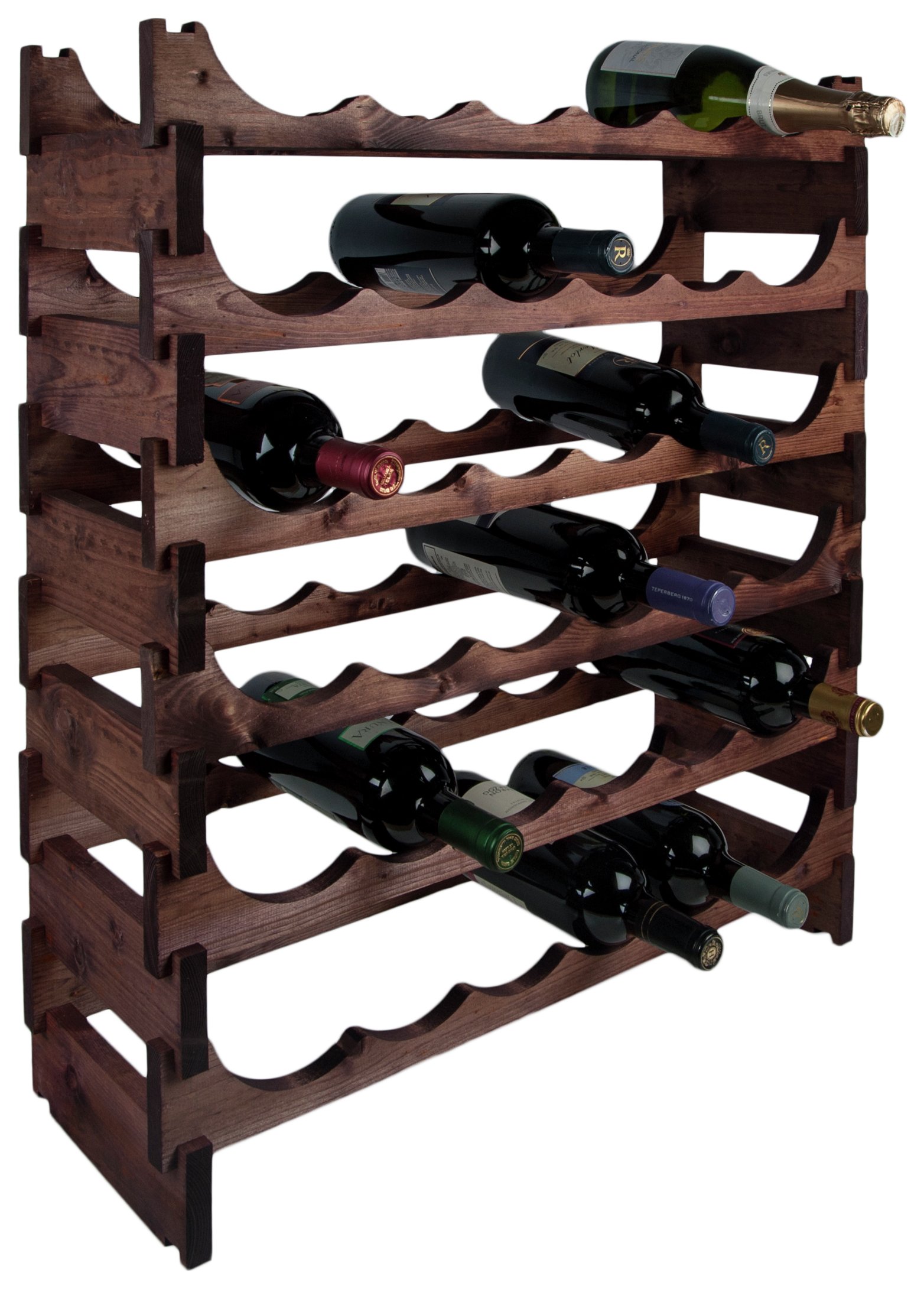RTA 36 Bottle Dark Pine Modular Wine Rack