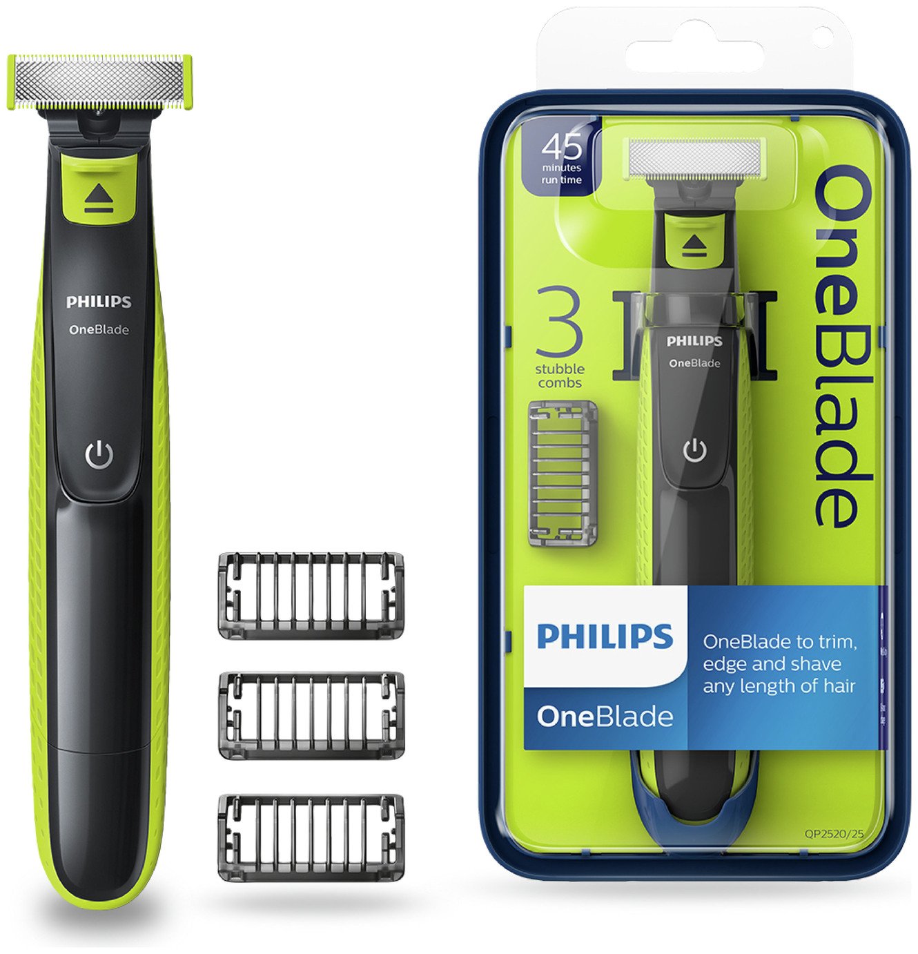 Buy Philips OneBlade for Face – Trim, Edge, Shave QP2520/25 | Razors | Argos