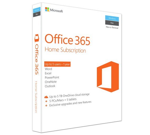 Microsoft Office 365 1 Year 5 Users Home - Home Delivery