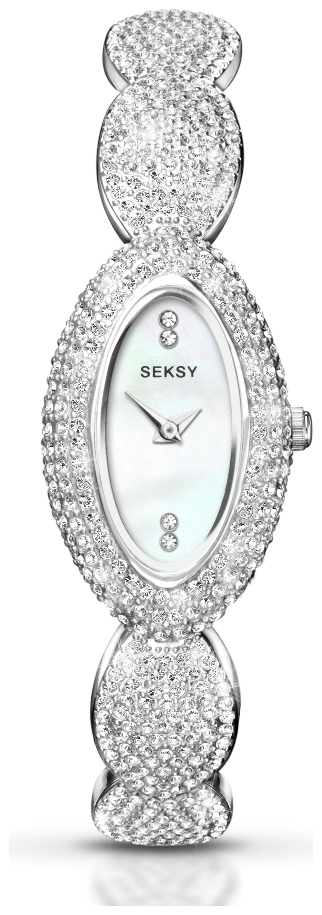 Seksy Ladies' Chrome Finish Bracelet Watch