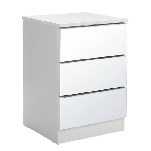 Buy Argos Home Sandon 3 Drawer Bedside Table - White ...