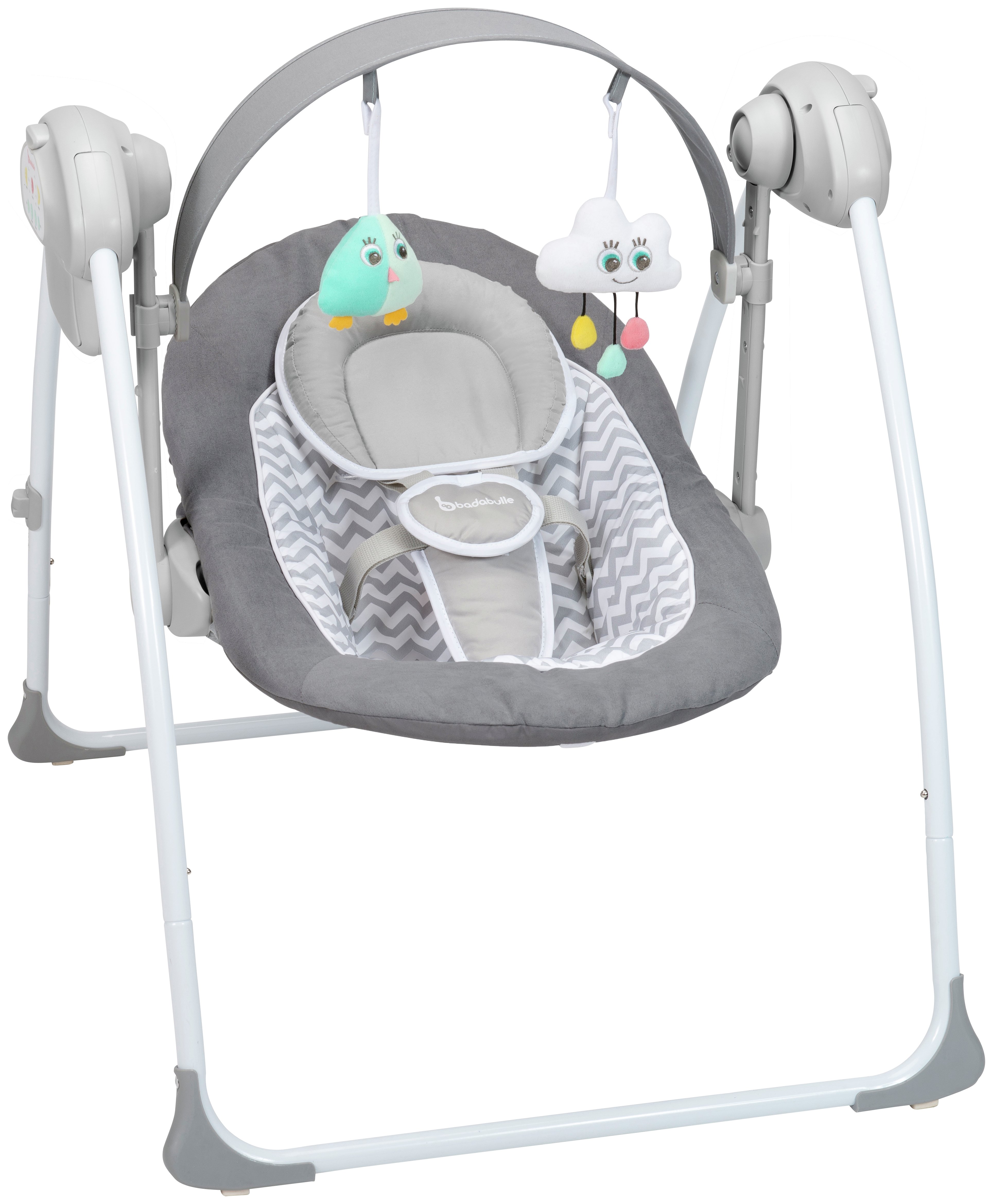 Badabulle Comfort Swing Bouncer - White/Grey