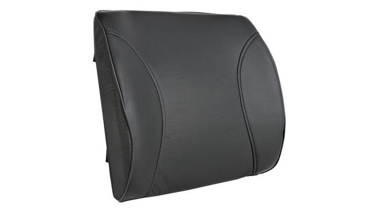 MEMORY FOAM CAR / VAN LOWER BACK CUSHION LUMBAR SUPPORT (Black)