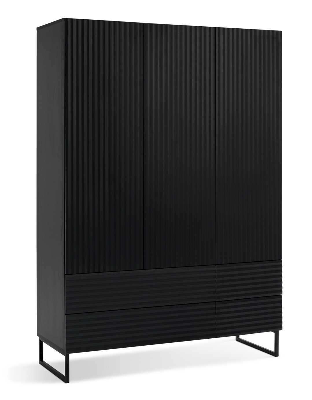 Habitat Cairo 3 Door 4 Drawer Wardrobe - Black