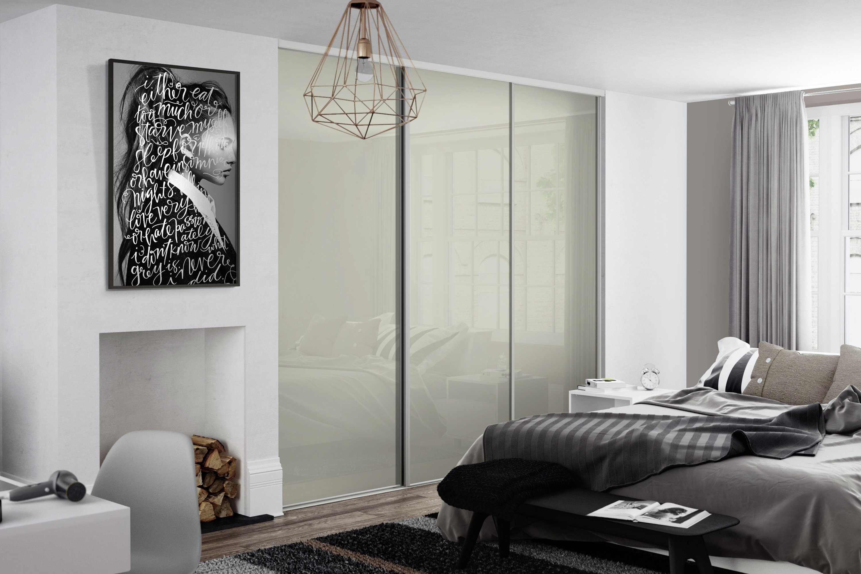 Sliding Doors and Track W2692 White Frame Arctic White Glass Review