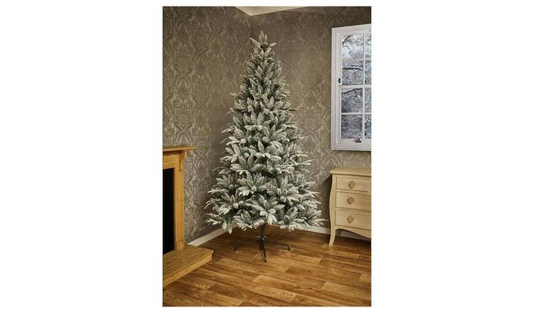 Premier Decorations 8ft Snowy Lapland Spruce Christmas Tree