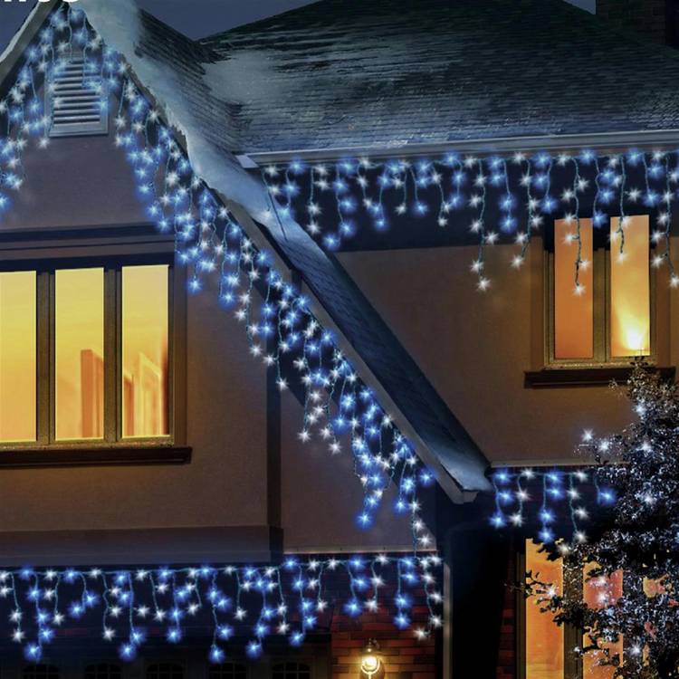 Premier Decorations 960 White LED Christmas Icicles Lights 0