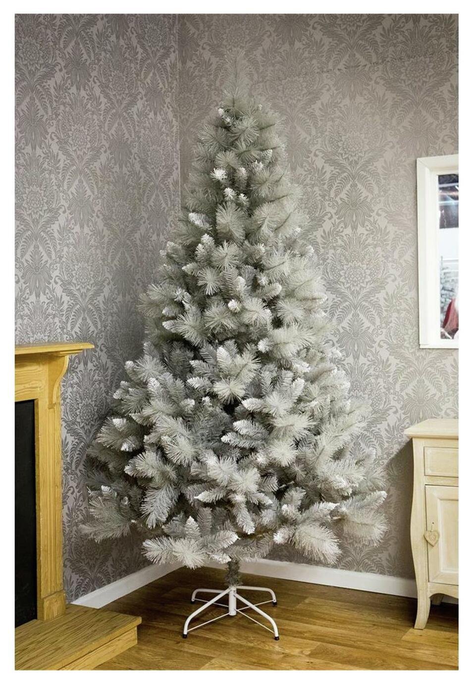 Premier Decorations 7ft Silver Tip Fir Christmas Tree - Grey