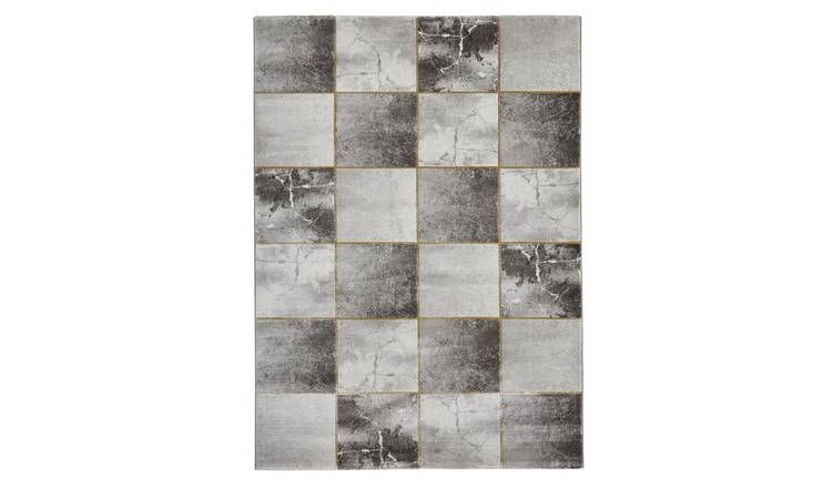 Mega Flooring Grey Modern Abstract Rug - 120 x 170cm