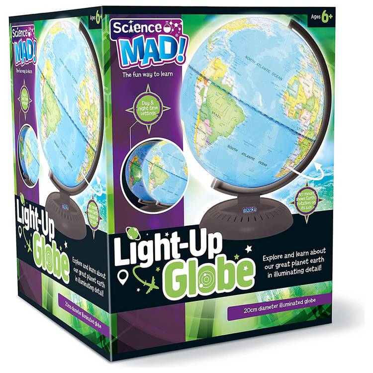 Science Mad 20cm Illuminated Night Globe 0