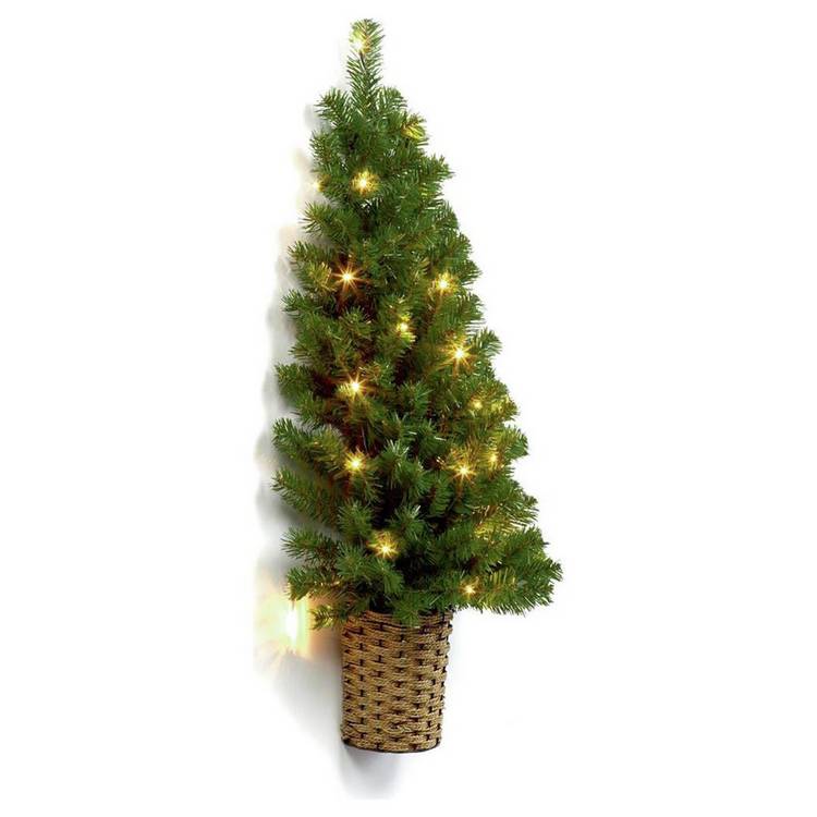 Premier Decorations 3ft Pre lit Half Basket Christmas Tree 0