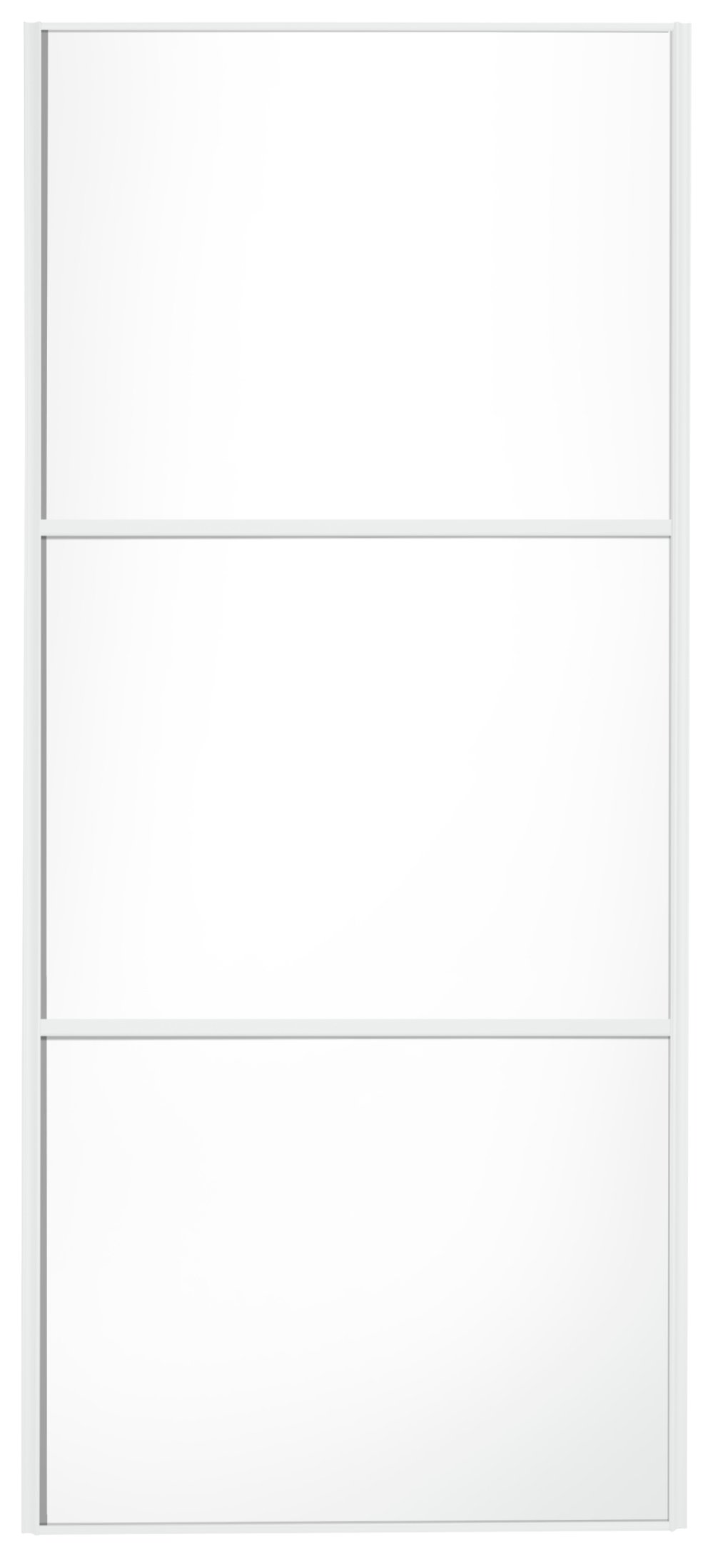 Sliding Wardrobe Door W61mm 3 Panel White Frame White Panel review