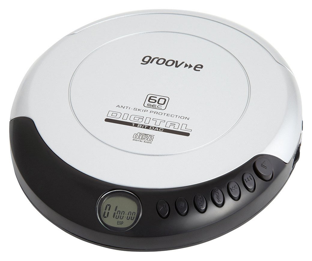 Groov-e GVPS110/SR Retro Personal CD Player - Silver