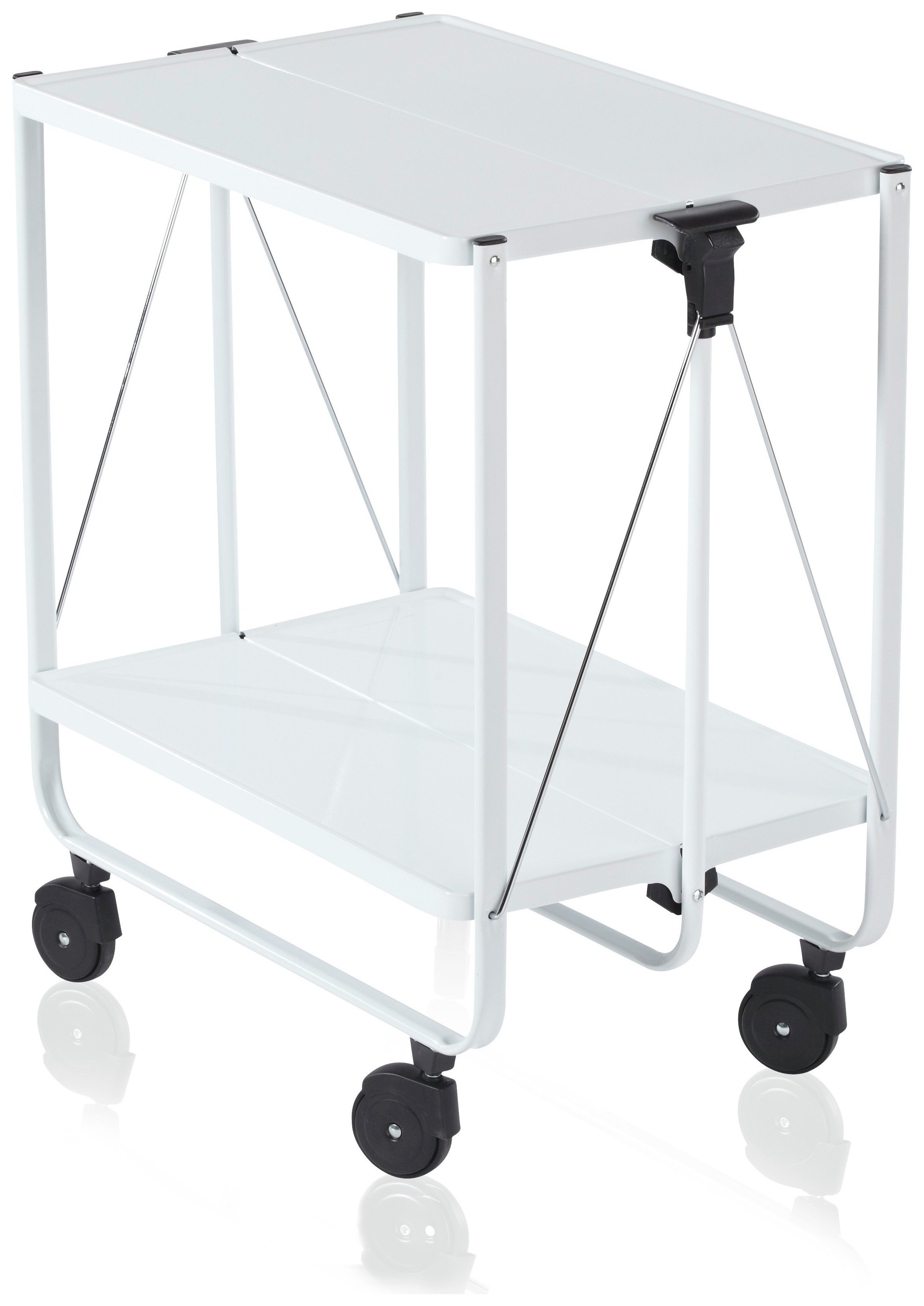 Leifheit Side Car Folding Trolley - White.