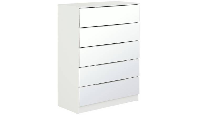 Buy Argos Home Sandon 5 Drawer Chest White And Mirrored