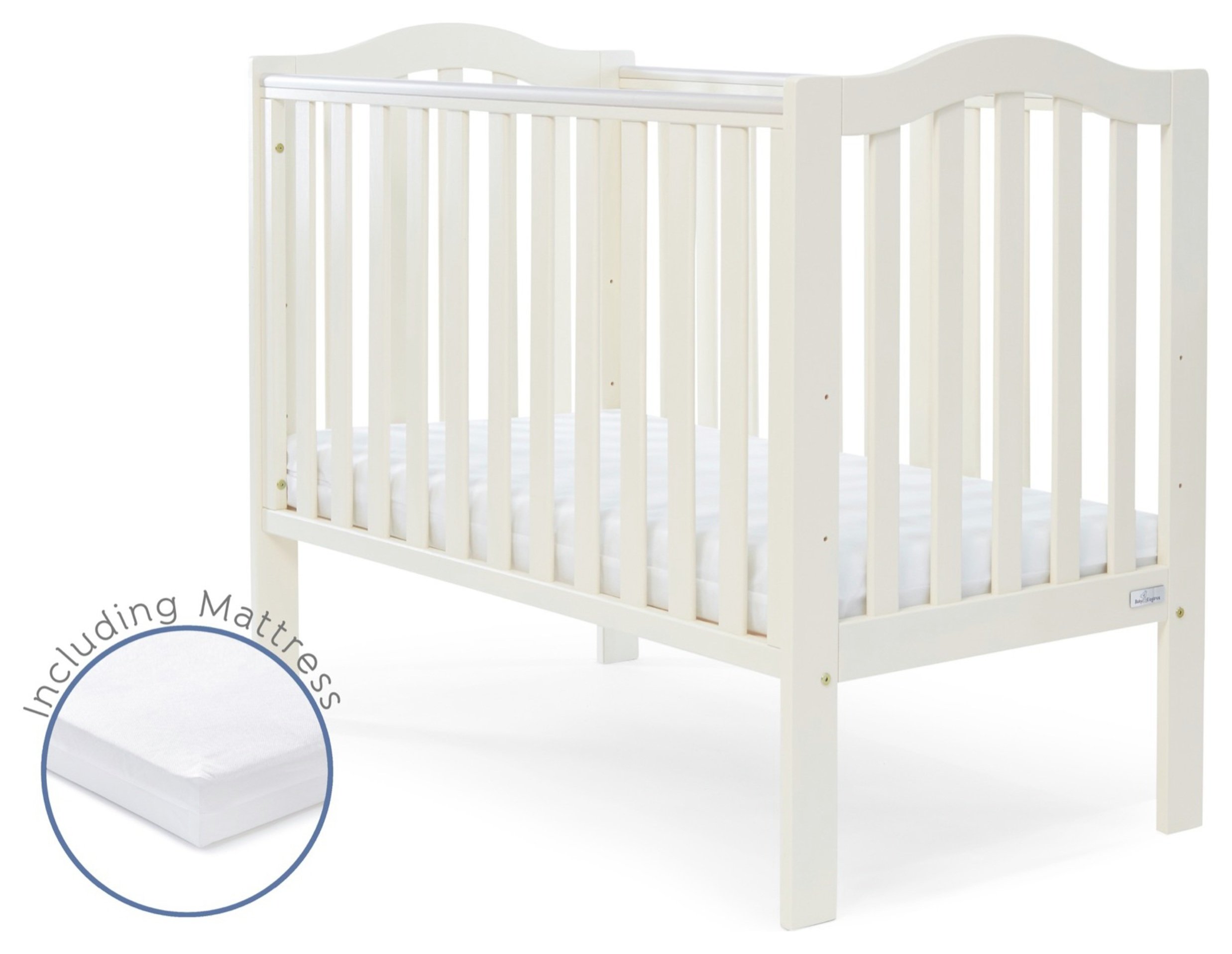 cream baby cot
