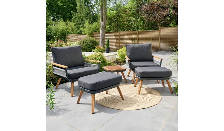 Norfolk Leisure Kimoro 2 Seater Garden Bistro Set - Grey