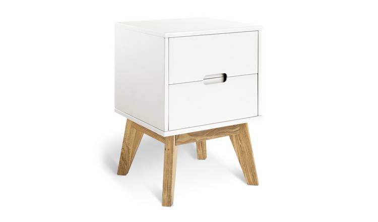 Habitat Pimlico 2 Drawer Bedside Table - White