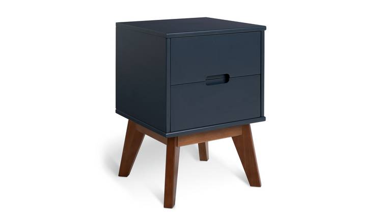 Habitat Pimlico 2 Drawer Bedside Table - Blue