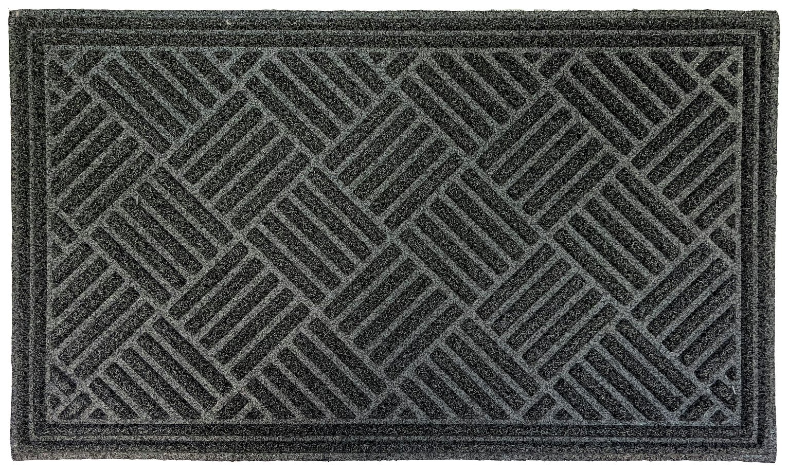 Primeur Diamond Grey Cut Pile Doormat - 45x75cm