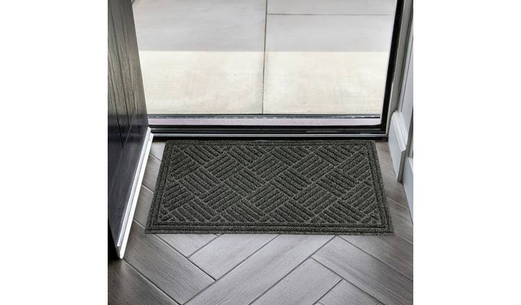 Mighty Mats Scratchy Scrape Grey Doormat - 45x75cm