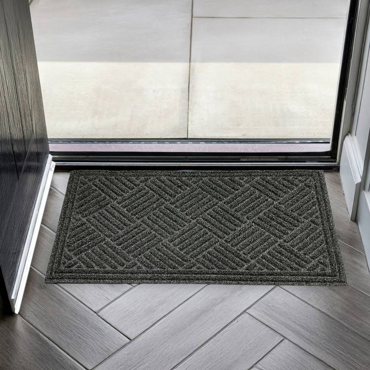 Primeur Diamond Grey Cut Pile Doormat - 45x75cm 0