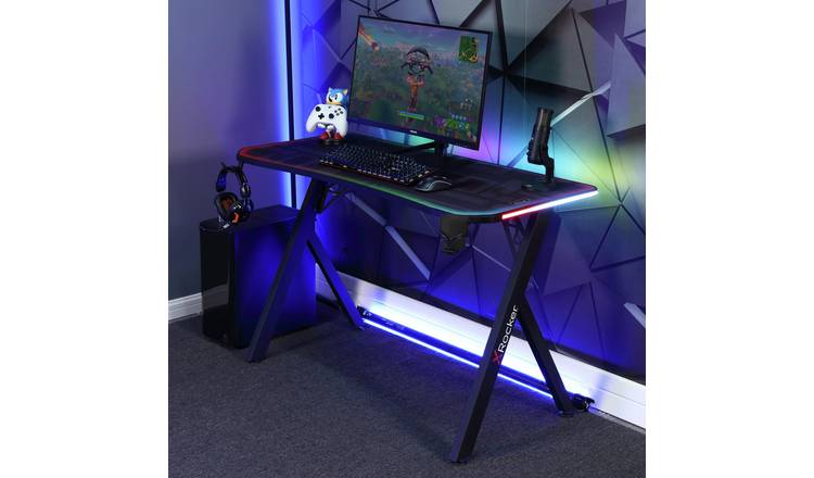 Black gaming store desk argos