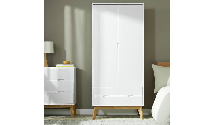 Habitat Pimlico 2 Door 2 Drawer Wardrobe - White