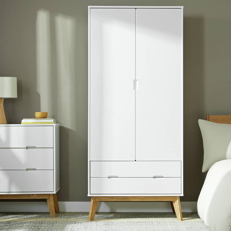 Habitat Pimlico 2 Door 2 Drawer Wardrobe - White 0