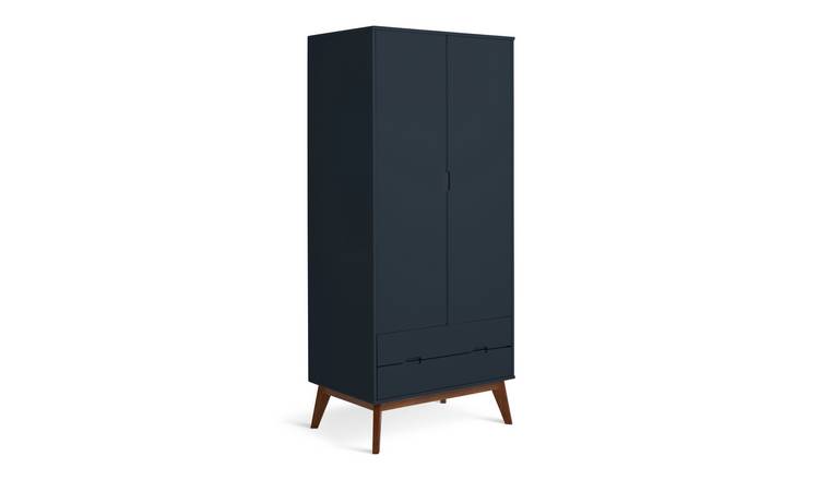 Habitat Pimlico 2 Door 2 Drawer Wardrobe - Blue