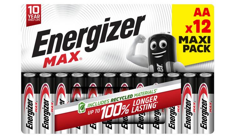 Energizer Max Alkaline AA Batteries - Pack of 12