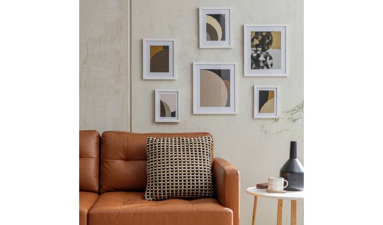 Habitat Pack of 6 White Wooden Picture Frames
