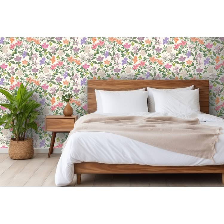 RHS Springtime Serenade Cream Wallpaper  0