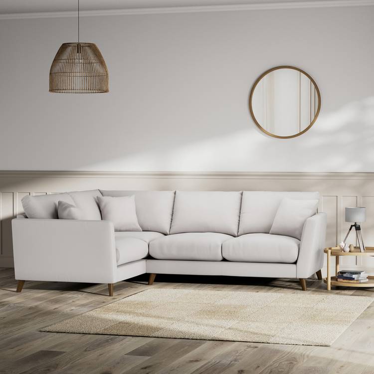 Habitat Lomond Left Hand Corner Sofa - Natural  - Dark Leg 0