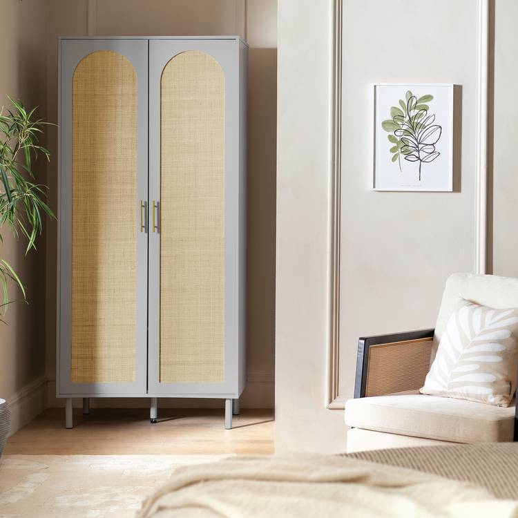 Habitat Monica 2 Door Wardrobe - Grey 0