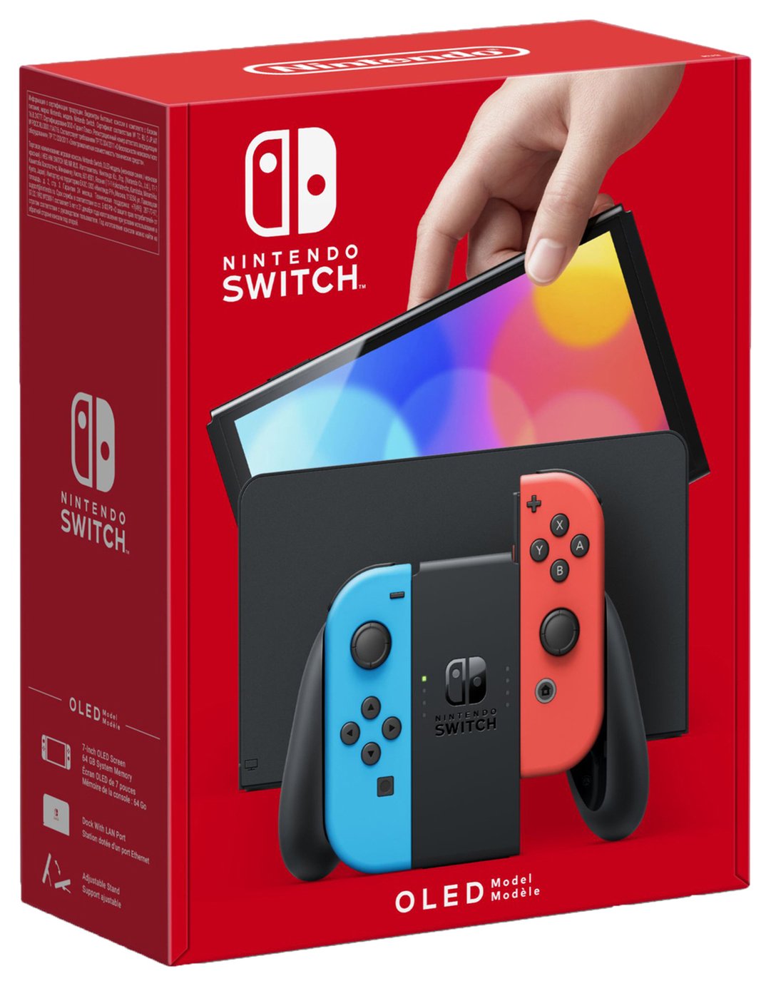 Nintendo Switch OLED Console - Neon Blue & Neon Red