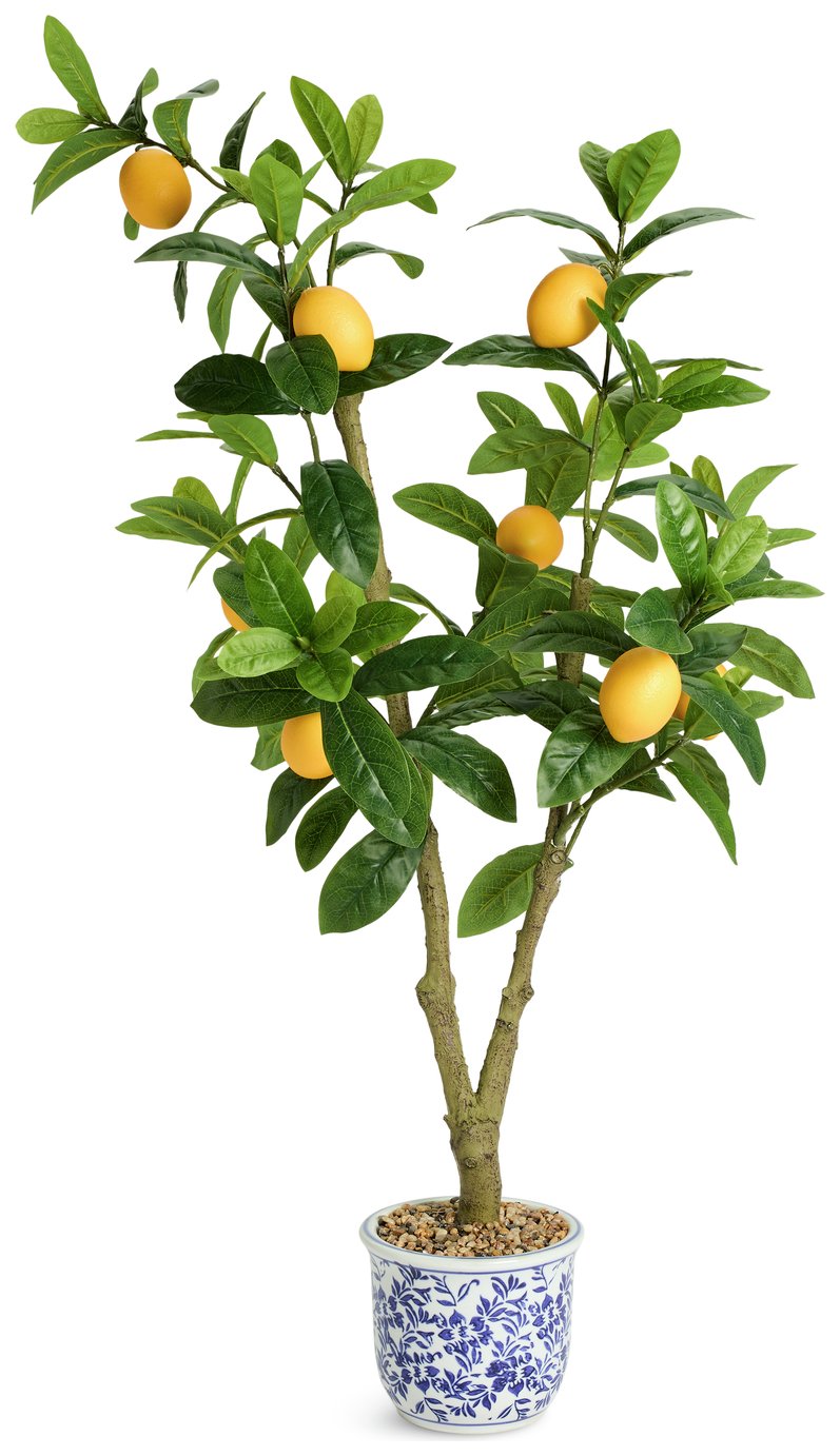 Home 41 inch tall faux lemon tree