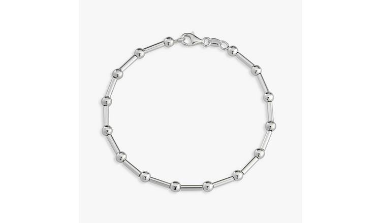 Revere Sterling Silver Bead Station Bracelet 