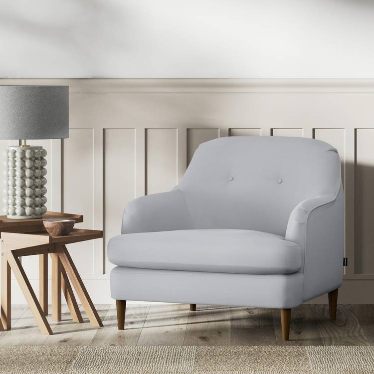 Habitat Frome Fabric Armchair - Grey - Dark Leg 0